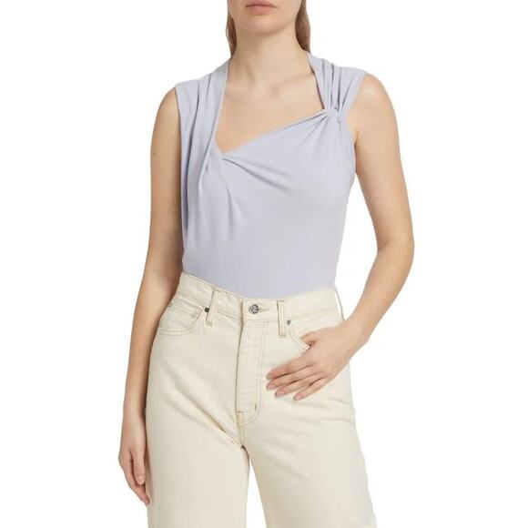 DEREK LAM 10 CROSBY Alya Asymmetric Draped Top - Picture 1 of 10